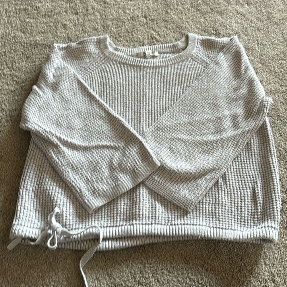 Madewell waffle tie bottom sweater